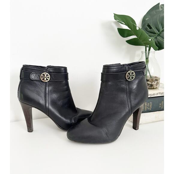 Tory Burch Shoes - Tory Burch Size 8 Black Leather Ankle Boots Booties
